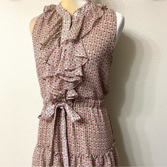 Misa Los Angeles Julez Chiffon Ruffle Tiered Maxi Dress XS - Picture 5 of 12